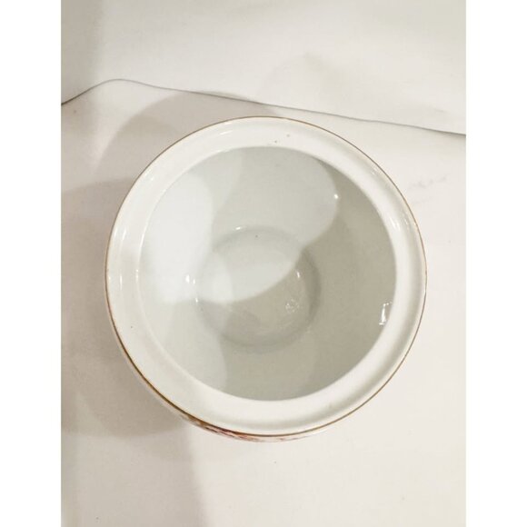 VINTAGE JAPANESE COVERED BOWL FUKAGAWA ARITA PINE CONE #905 COVERED DISH  W LID - Picture 4 of 7